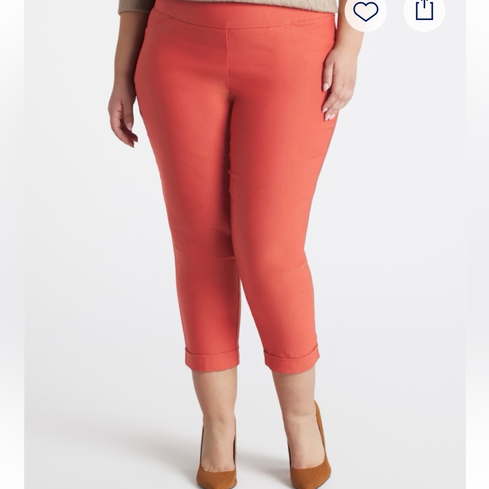 Tribal NWT Fia Cuffed Women's burnt orange Cropped Pants